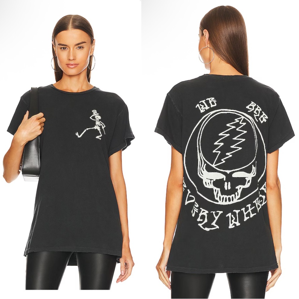 Madeworn 'Grateful' Black Cotton Dead Tee Size XS